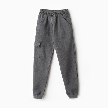 Pants for the boy are beginning, gray color, height 170 cm