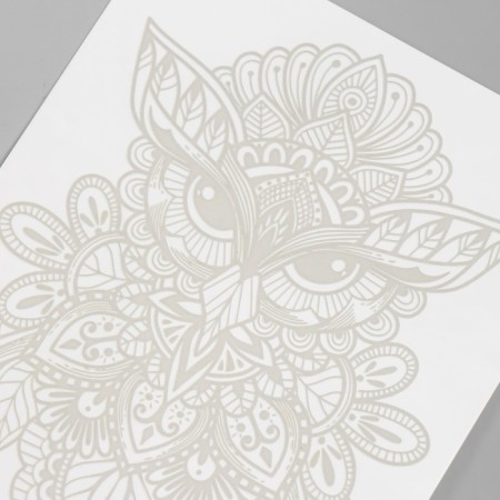 Tattoo on the body Blue "Filin Pattern" 18x11 cm-3