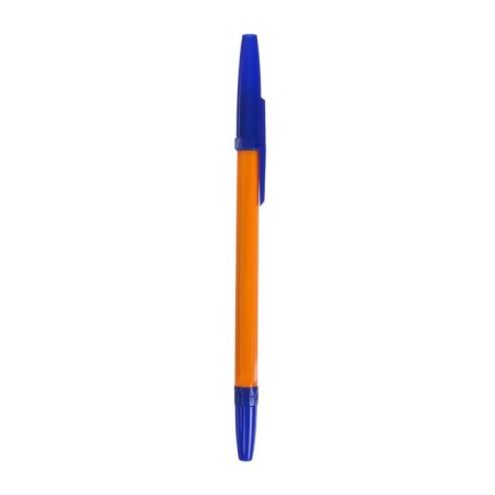 A set of ballpoint pens, 0.7 mm, 3 pcs., Blue rod, orange case-1