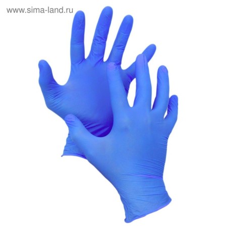 Medical, nitrilum, non -puddy, non -sterile gloves, size m, 50 pairs, blue-3