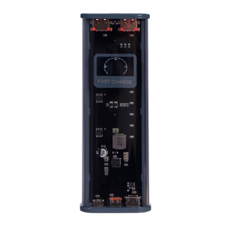 External battery CRR-29, 20,000 mAh, 2USB, 3A, display, fast charging, gray-2