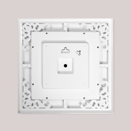 Wall mirror, in the openwork case, 38x38 cm, white with gold-2