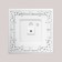 Wall mirror, in the openwork case, 38x38 cm, white with gold