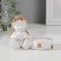 Polystone candlestick "Angel with a heart, in a golden wreath" 6x5.3x8 cm