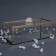 Mountains organizer for storage, with a lid, glass, with a mirror -bottom, 1 section, 21.5 × 10.5 × 7.5 cm, the color is transparent/copper