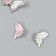 Magnetic metal lock "Butterfly" white and pink 2.3x3x0.5 cm