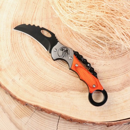 Folding Knife "Phoenix" 16cm, blade 60mm/2mm, with a ring-1