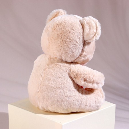 Soft toy "Bear", with a bow, 20 cm, beige color-3