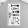 Tattoo on the body black "cat and fish skeletons" 10.5x6 cm
