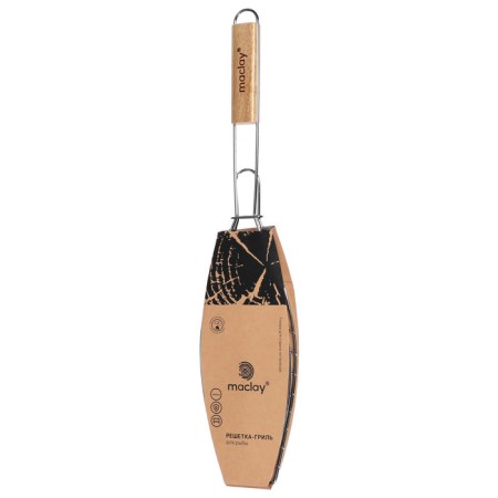 Grill grill for fish Maclay, 30x12 cm, chrome steel, for barbecue-13