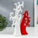 Souvenir ceramics "tree" red-white set 2 pcs 24x10 32x15 cm