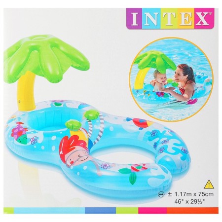 Palm swimming circle, with a seat and a canopy, 117 x 75 cm, from 1-2 years, 56590np intex-3