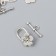 Decor metal for the creativity of the lock "Flower" silver 2.2x1.5 cm