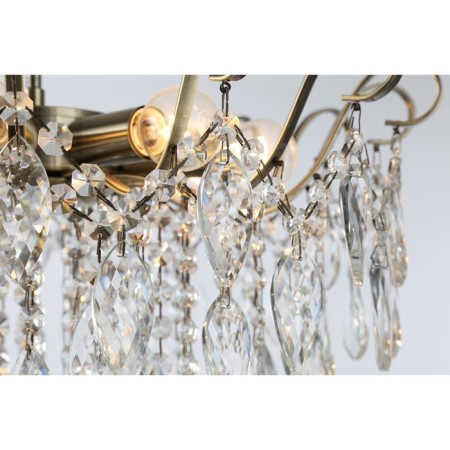 Ceiling light ESCADA, 664/8P. 8x40W, e14, 500x500x430 mm, antique bronze color/transparent crystals-3