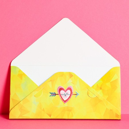 An envelope for money with a wooden element "Congratulations" yellow background-1