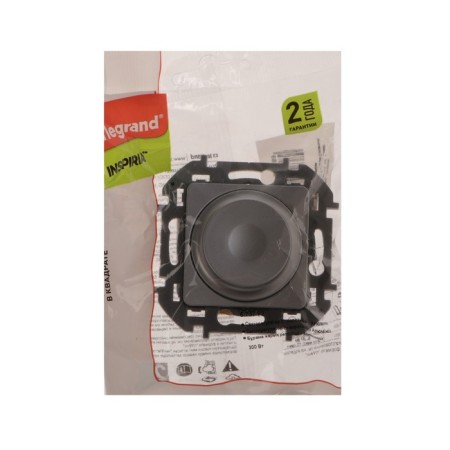 Light -controller swivel Legrand Inspiria, without neutral, 300 watts, aluminum-2