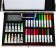 Set for drawing, in a suitcase, pink