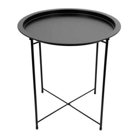 Folding metal table-stalk 2 in 1, 470 × 470 × 505 mm, black color-4