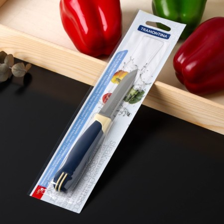Koty Kitchen Tramontina Multicolor, for vegetables, blade 7.5 cm, blue color-2