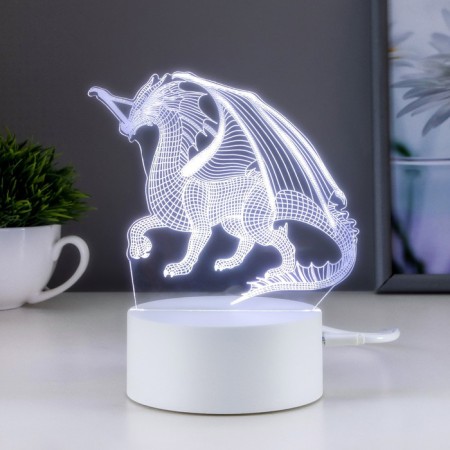 Speaker Lamp "Dragon" LED 7 USB/from white batteries 13x9.5x15.5cm Risalux
