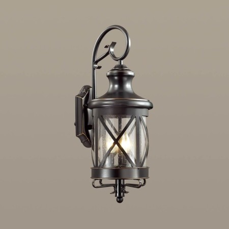 Street wall lamp SATION, 3x60W, E14, IP44, Black Color