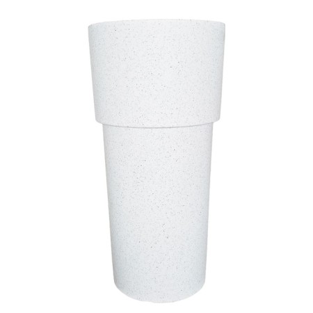Kashpo for flowers "candle" 38.5x80 cm, 25 l, color white granite