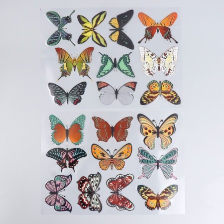 Sticking without sticky layer interior color "butterfly museum" 25x35 cm mix-2