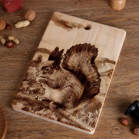 Board from the massif “Squirrel”, large, rectangular, 23 × 35 cm-4