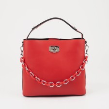 Bag Female Tout with zipper, red color
