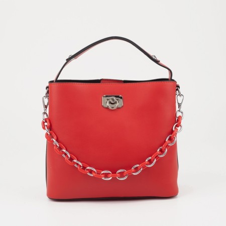 Bag Female Tout with zipper, red color