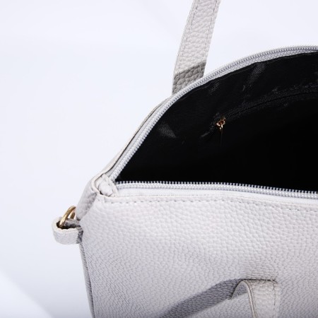 Bag Women's Tout with zipper, gray color-5