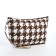 Lightning cosmetic bag, white/brown color