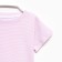 Basic Basic Line Strip T-shirt, r.34 (122-128 cm), pink/white