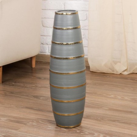 VAZA Keramics Floor "Geometry Lux" stripes, 60 cm, gray