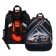 School backpack 38 x 30 x 16 cm, ergonomic back, stavia "speed", black