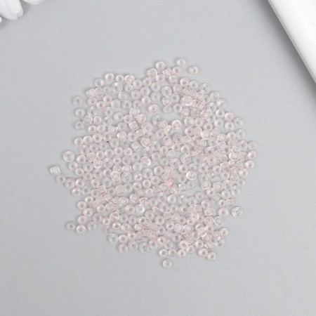 Glass beads 8/0 "translucent. Pink marshmallows" 10 g