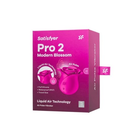 Vacuum-wave stimulator Satiffyer Pro 2 Modern Blossom, silicone, 6.6 cm-10