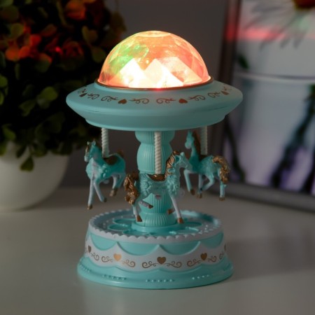 The spore-designer "Shapito" LED 3HLR44 disco, spins, blue 10x10x17 cm Risalux-6