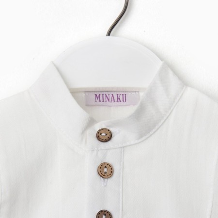 Shirt for a boy minku color white, height 98-12