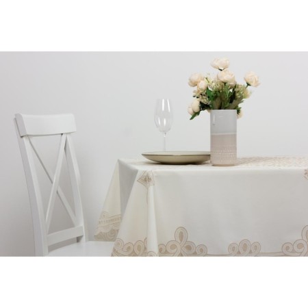 The tablecloth "openwork" Legend, 130 x 160 cm, beige color-1