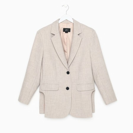 Women's jacket with side cuts MIST Size 44-46, beige color-6