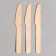 Wooden knives, 12 pcs