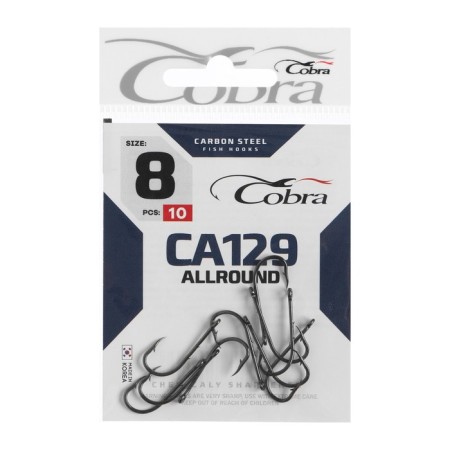 Cobra Allround hooks, series CA129, No. 8, 10 pcs.