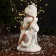 Snow Maiden "Fluffy fur coat with a bow and a flashlight" moves, 30x14 cm, white