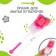 Brush for bottles, with a sponge, color mix