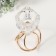 Summary metal, glass per 1 candle "Ice cube" d = 6 cm gold 10x10x19 cm