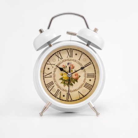 Provence alarm clock, discrete move, D-9 cm, with backlight, 17 x 11 cm