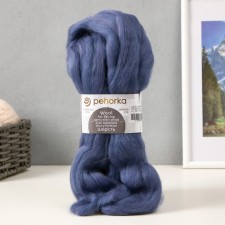Fasting wool 100% half -toned wool 50g (255 jeans)