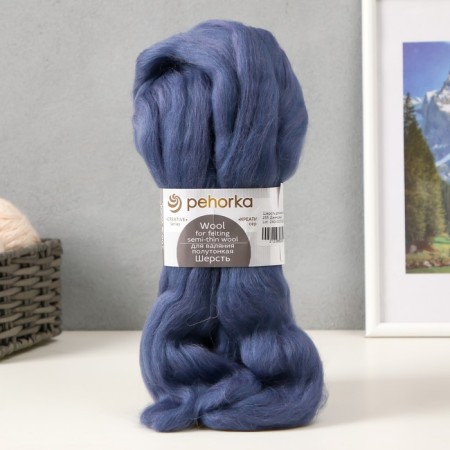 Fasting wool 100% half -toned wool 50g (255 jeans)