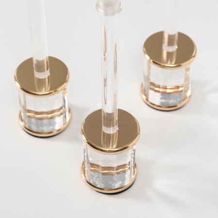 Summary metal, acrylic "quadria" d = 2.2 cm, set 3 pcs h = 24.5 cm, 22 cm, 20.5 cm-3
